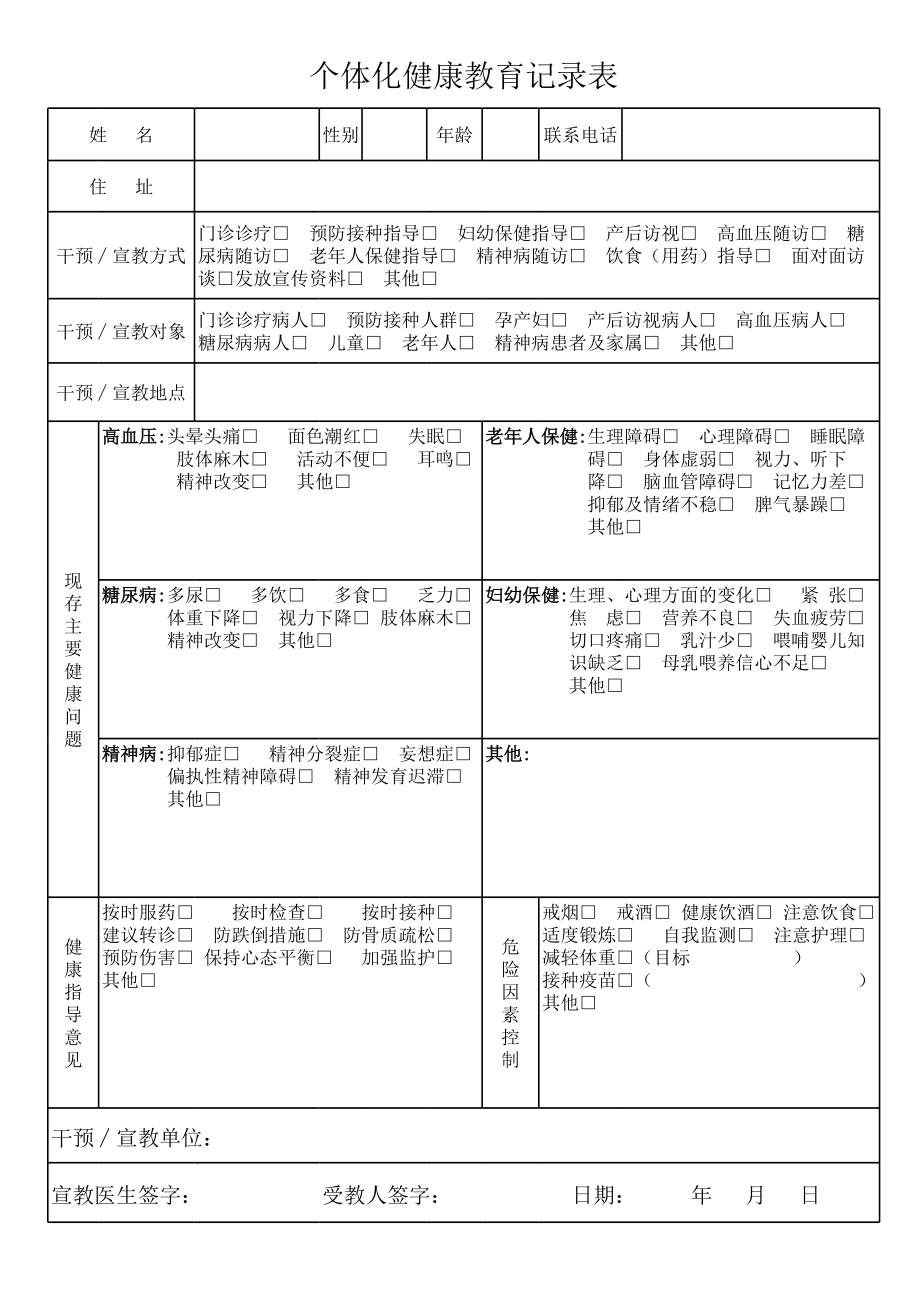 个体化健康教育记录表(1).xls