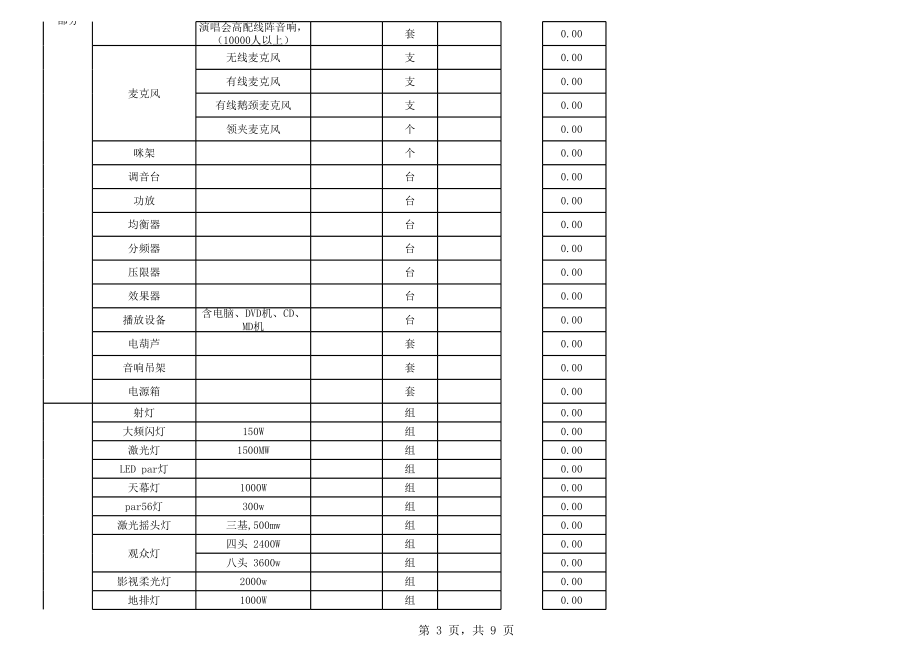 舞台舞美等费用类.xls