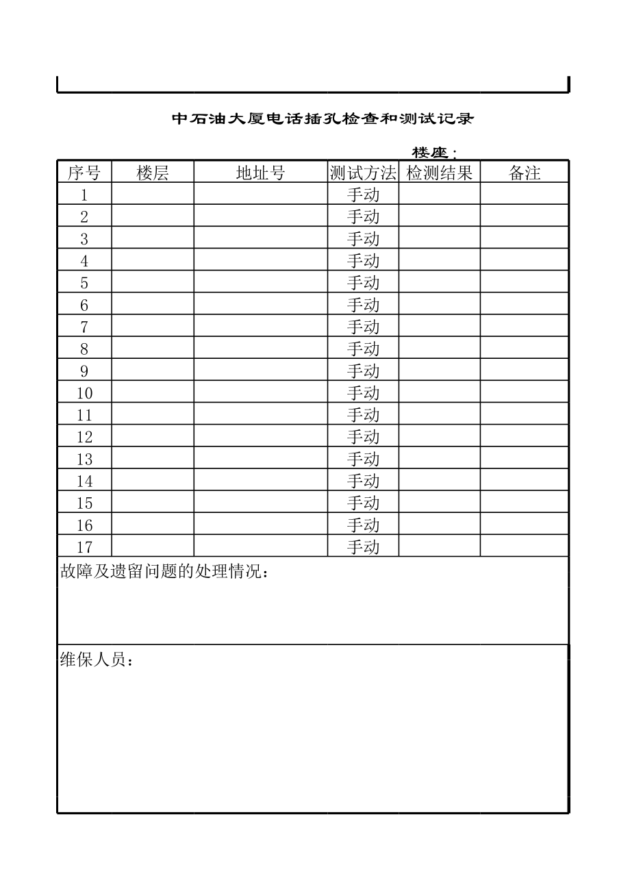 消防维保日常巡检表格.xls