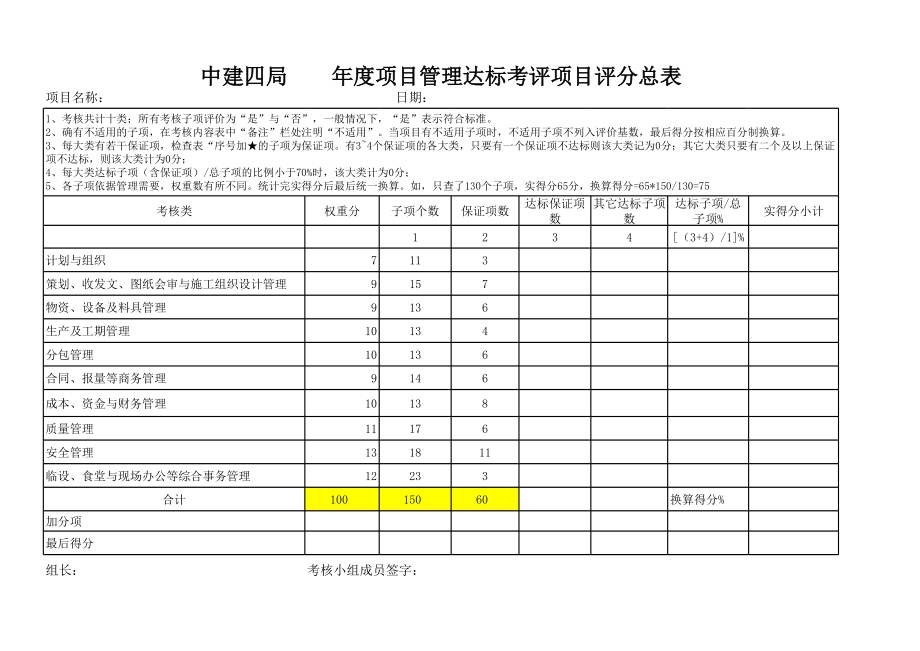 中建项目达标检查表.xls