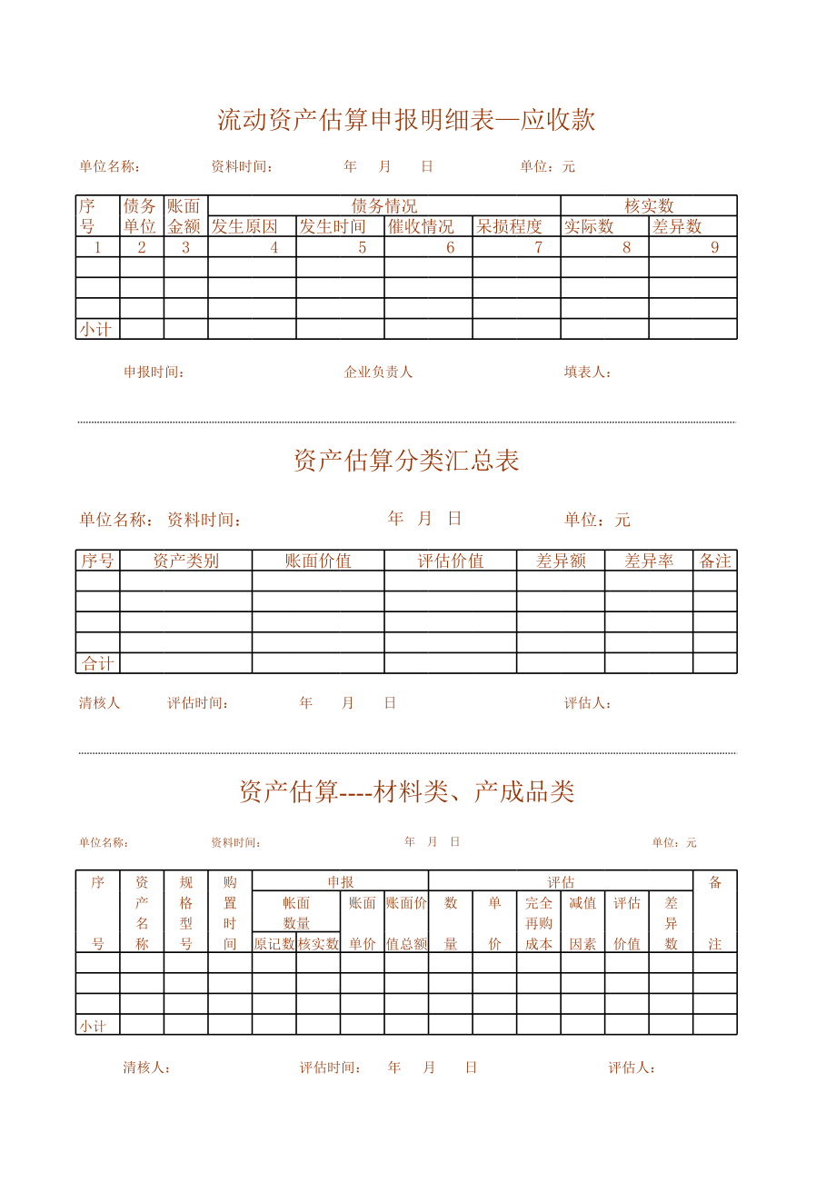 流动资产系列表.xls