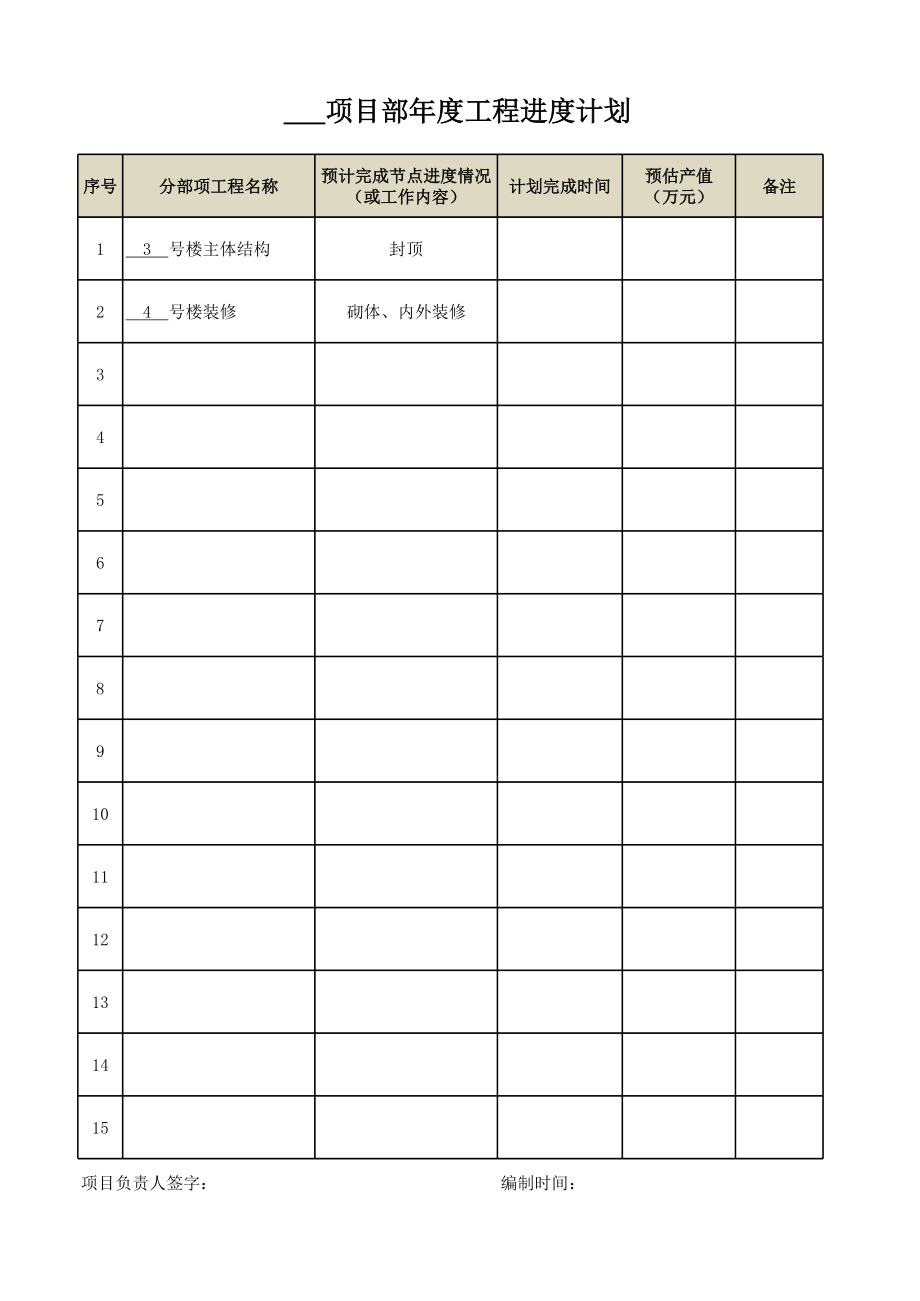 年度工程进度计划.xls