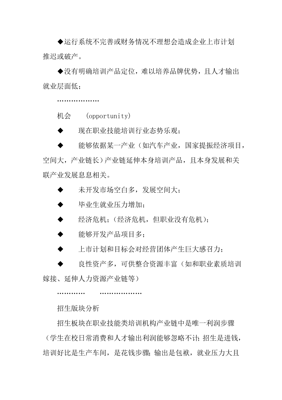 职业技能类培训学校运营专项方案.doc