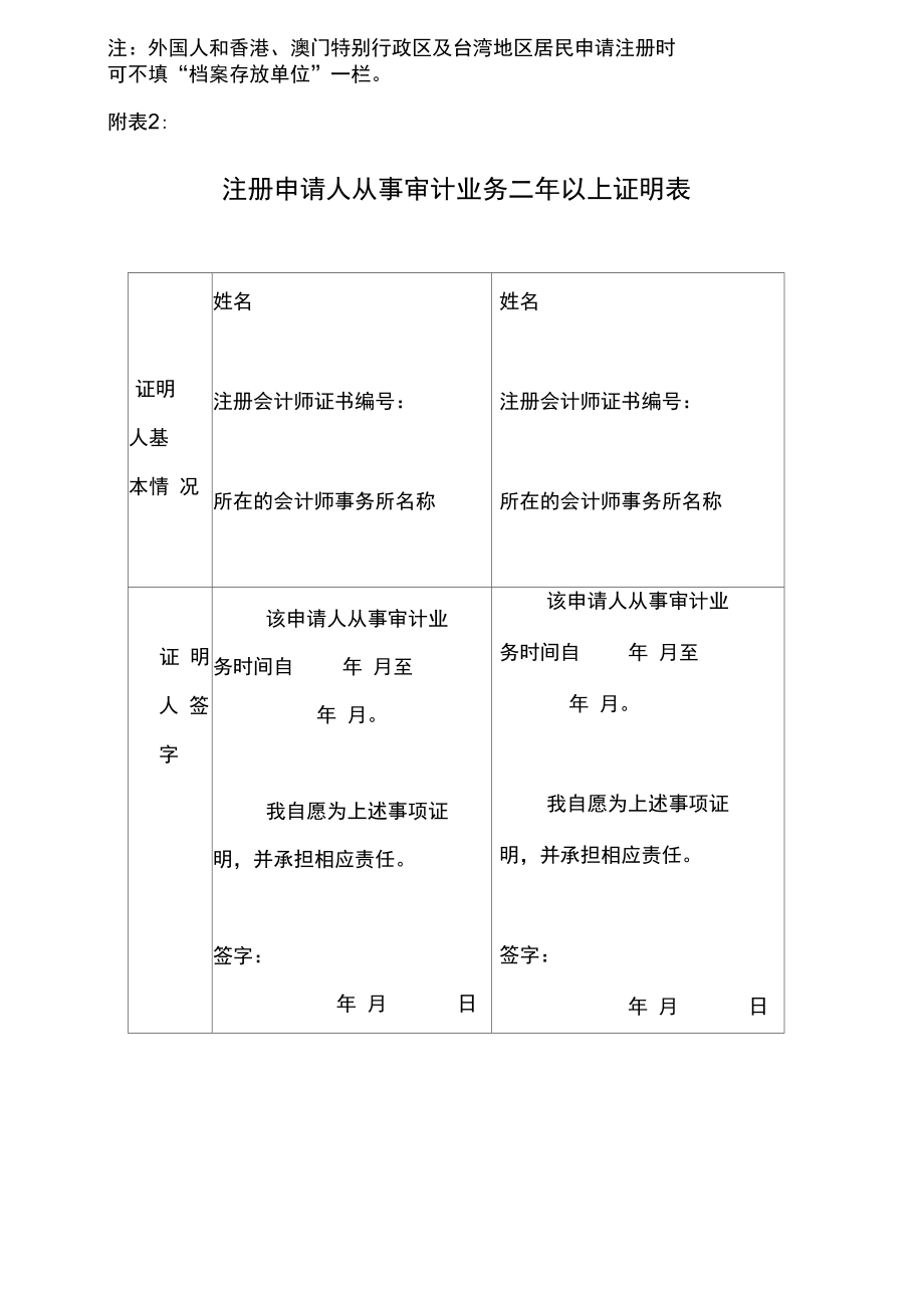 注册会计师申请注册材料.doc