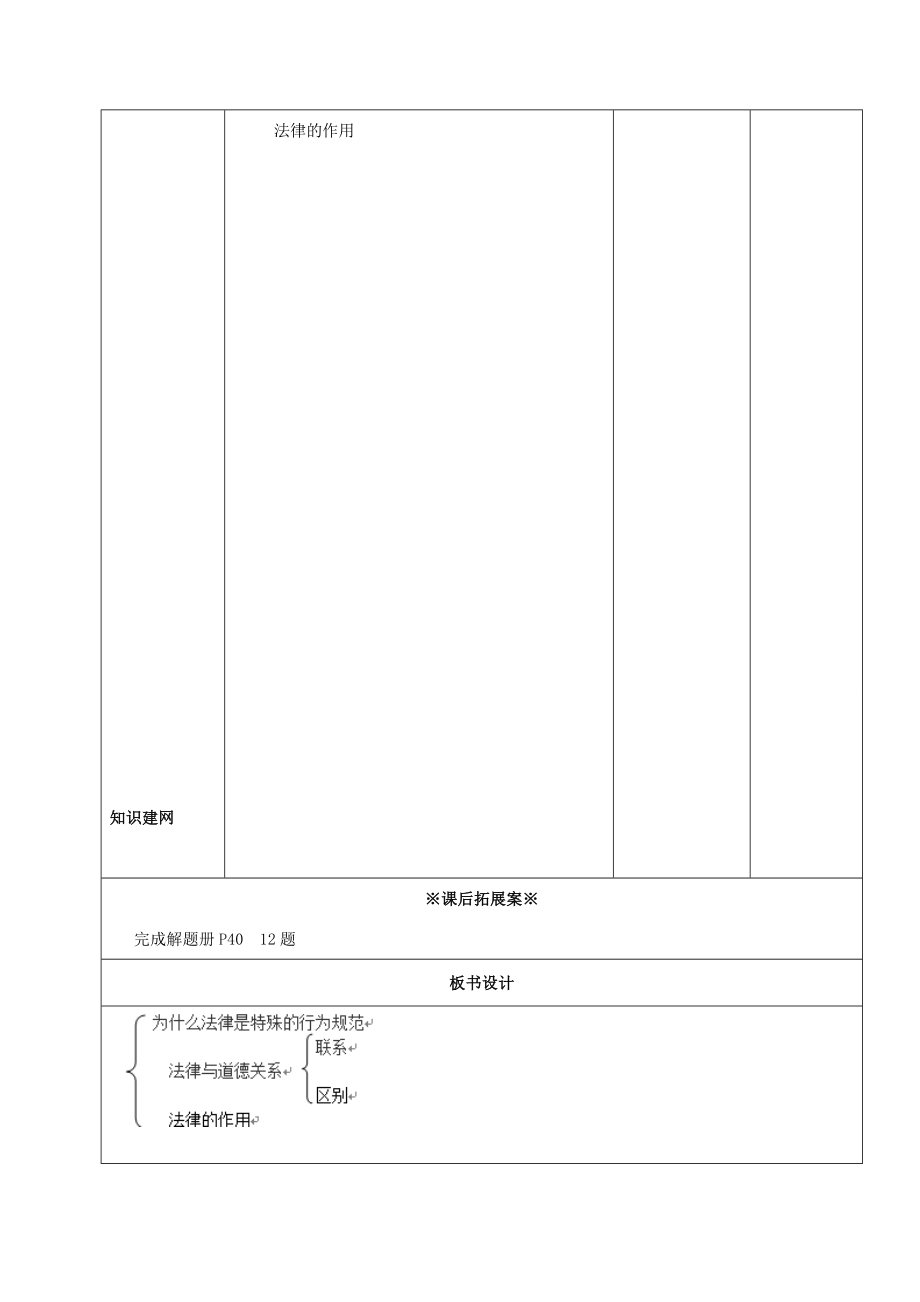 （秋季版）山东省潍坊市七年级道德与法治上册第五单元走近法律与法同行第九课法律在我们身边第1框生活离不开法教案鲁人版六三制鲁人版初中七年级上册政治教案.doc