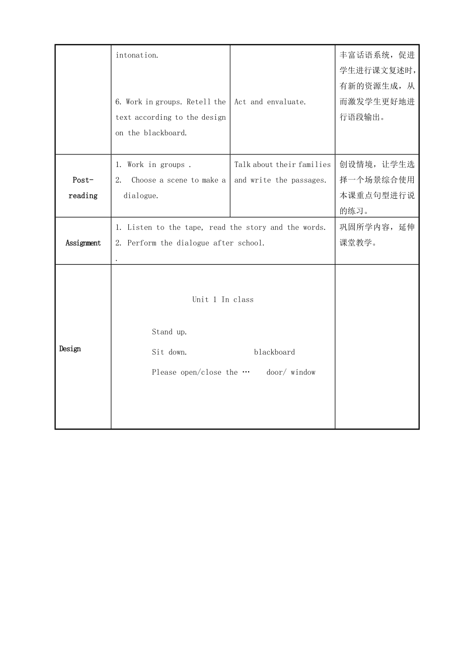 三年级英语下册Unit1Inclass（第1课时）教案牛津译林版（三起）牛津版小学三年级下册英语教案.doc