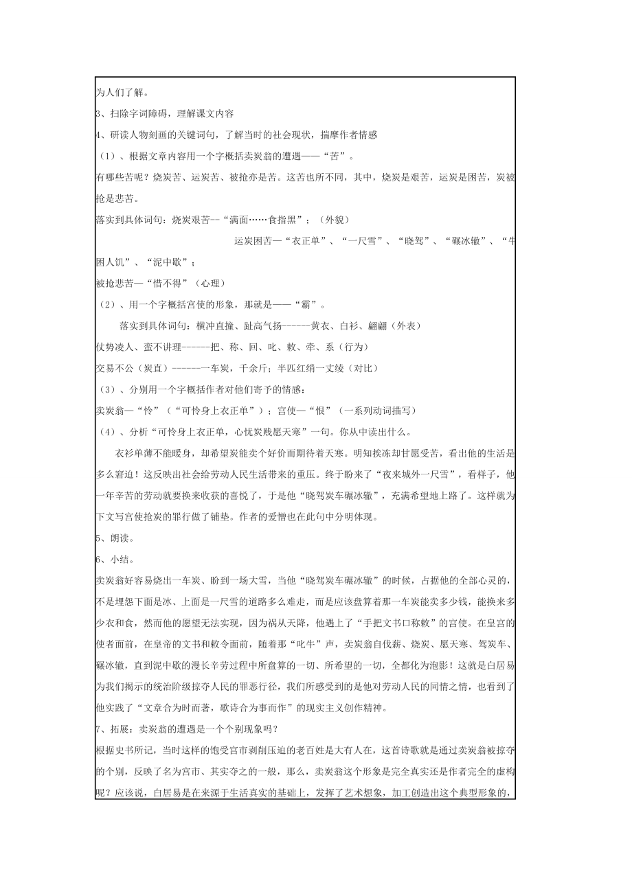 七年级语文上册《放言五首（其三）》《卖炭翁》教案沪教版.doc