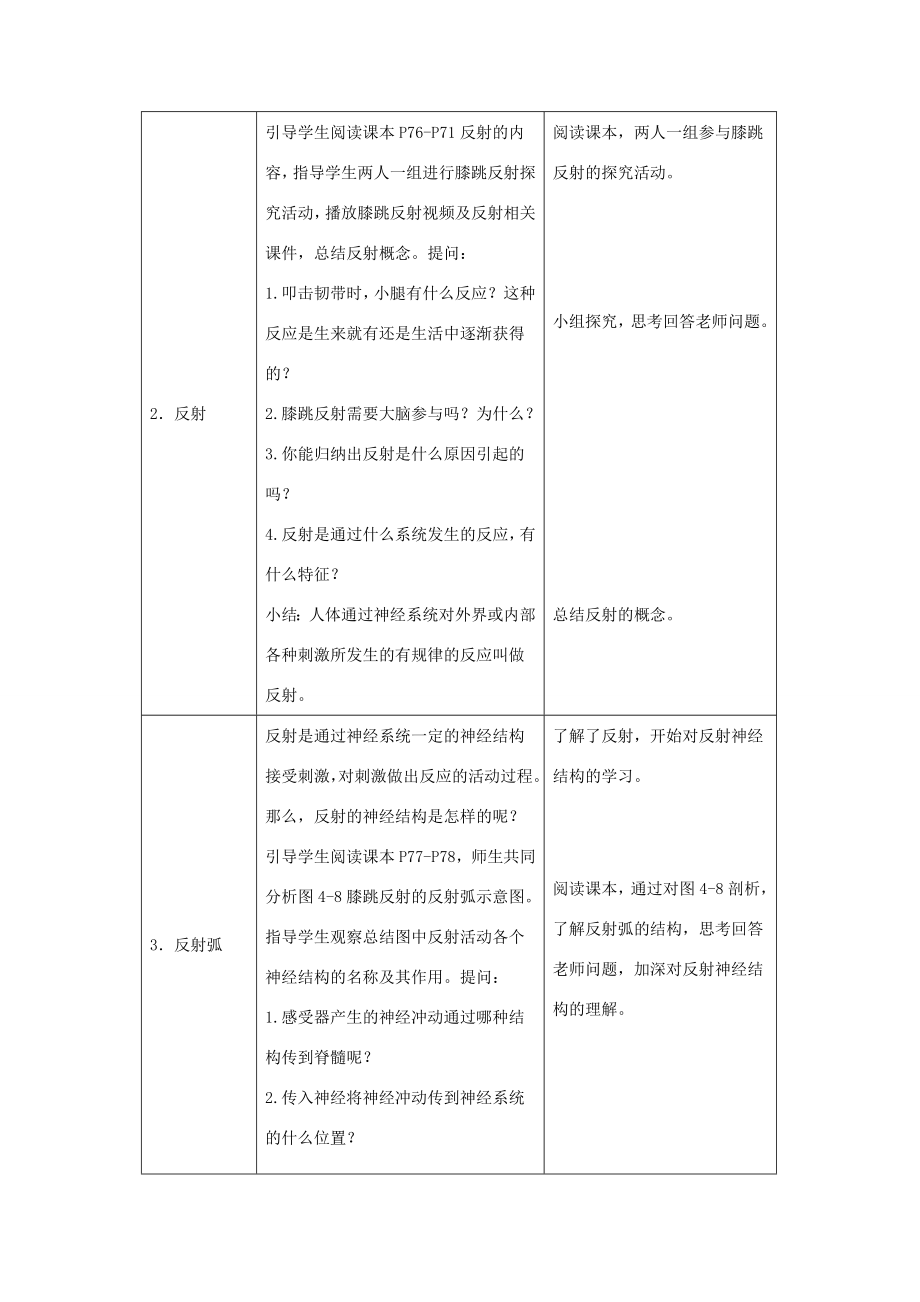 七年级生物下册第四章第三节信息的处理第一课时教案（新版）冀教版（新版）冀教版初中七年级下册生物教案.doc