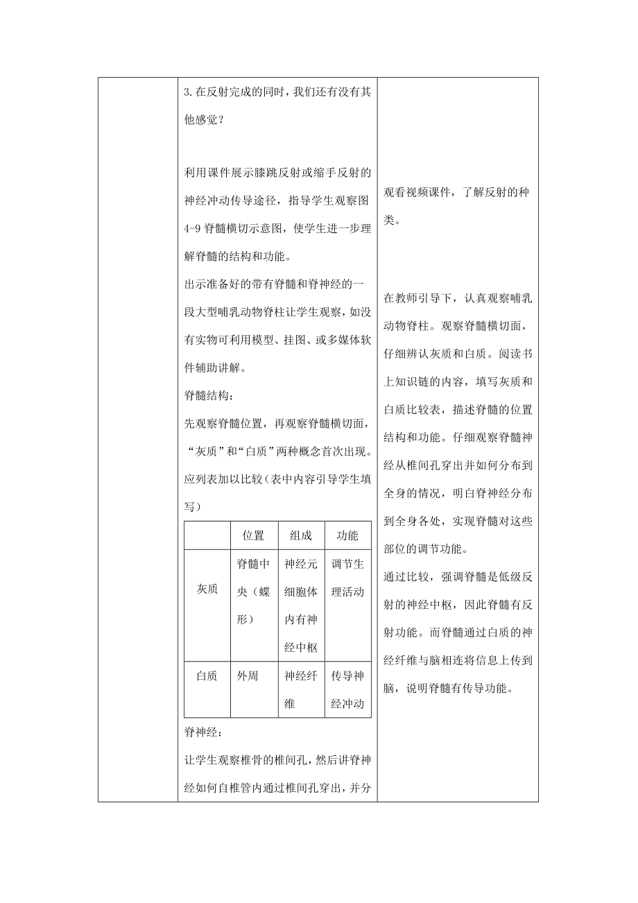 七年级生物下册第四章第三节信息的处理第一课时教案（新版）冀教版（新版）冀教版初中七年级下册生物教案.doc