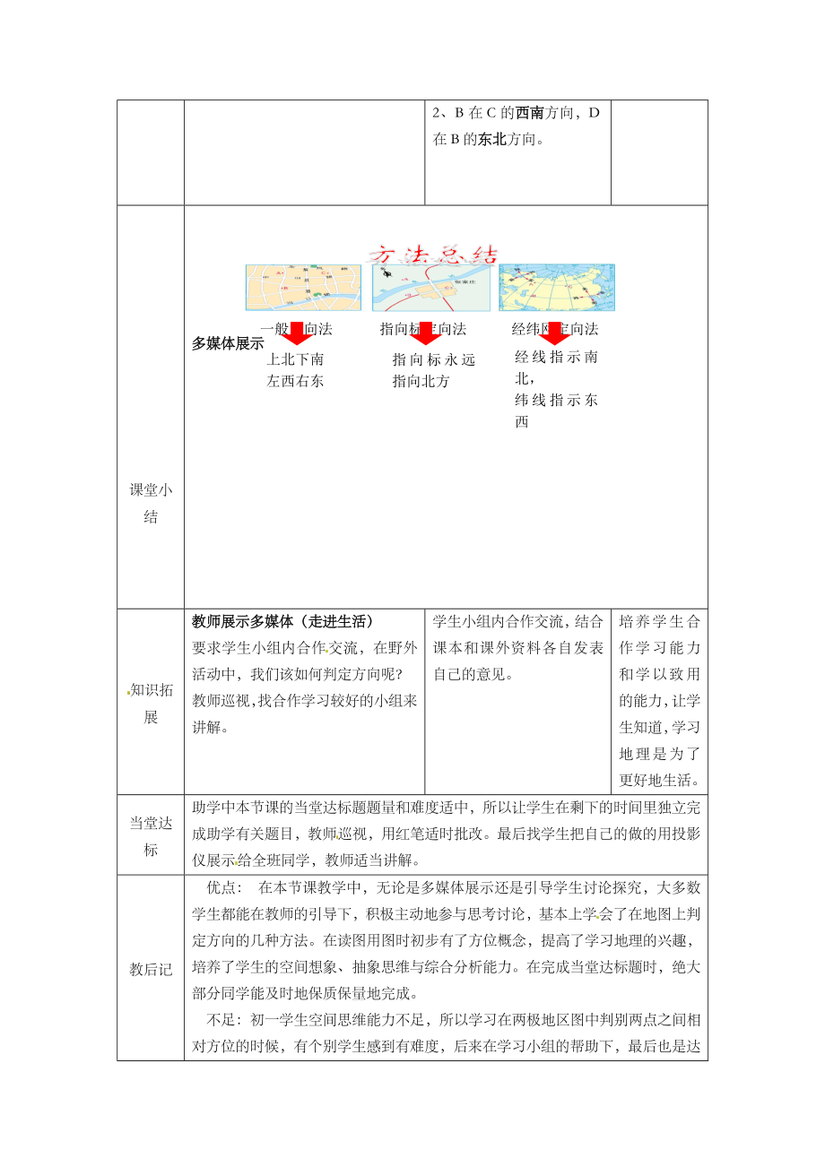 【商务星球版】7年级地理上册教案2.1地图基本要素（第1课时）2.doc