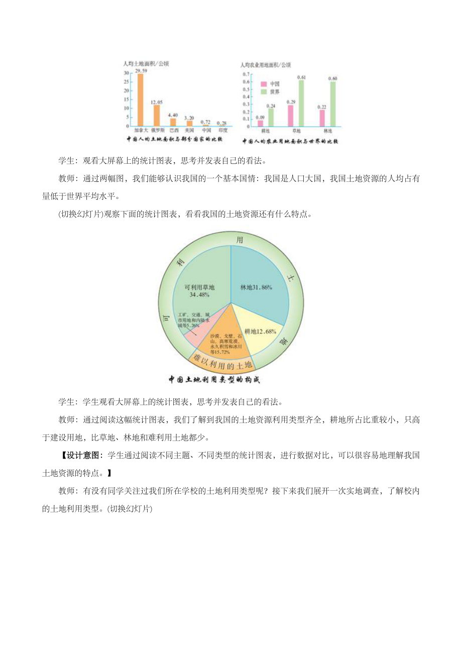 【人教版】地理8年级上册3.2《土地资源》教案5.doc