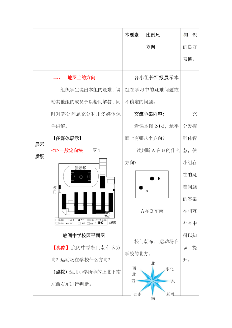 【商务星球版】7年级地理上册教案2.1地图基本要素1.doc