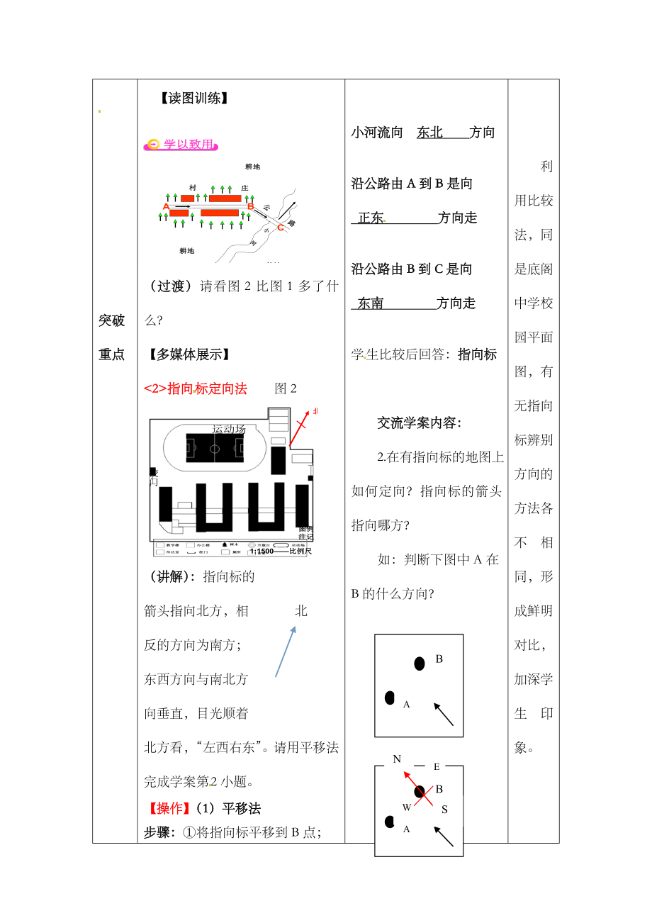 【商务星球版】7年级地理上册教案2.1地图基本要素1.doc