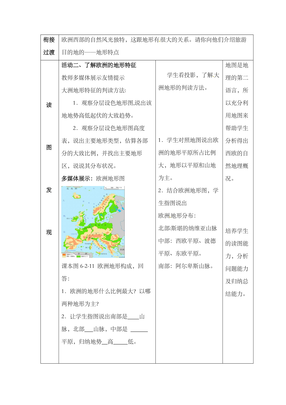 《活动课认识欧洲》教案2.doc