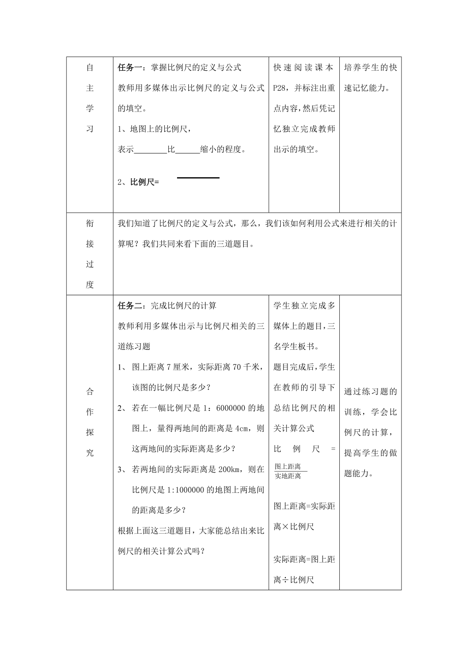 七年级地理上册2.1《地图基本要素》（第2课时）教案（新版）商务星球版（新版）商务星球版初中七年级上册地理教案.doc