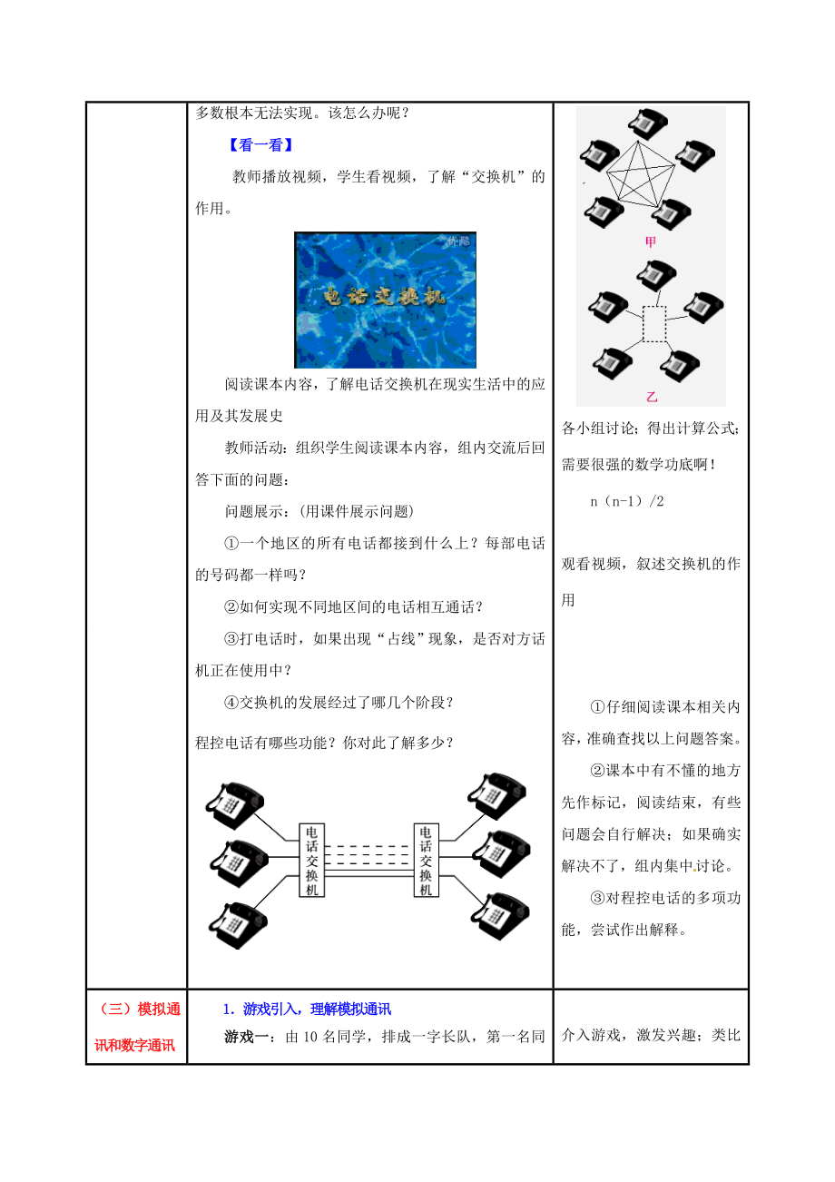 （水滴系列）九年级物理全册第21章信息的传递第1节现代顺风耳—电话教案（新版）新人教版（新版）新人教版初中九年级全册物理教案.doc