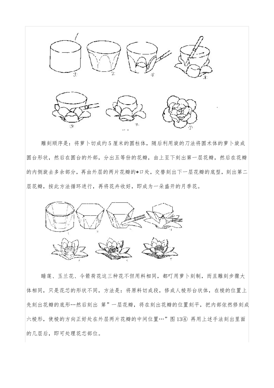 《果蔬雕刻》优秀教学教案.doc