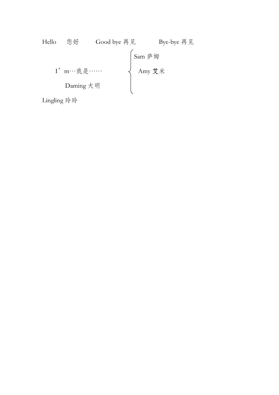 三年级英语上册Module1Unit1I’mSam教案设计外研版（三起）.docx