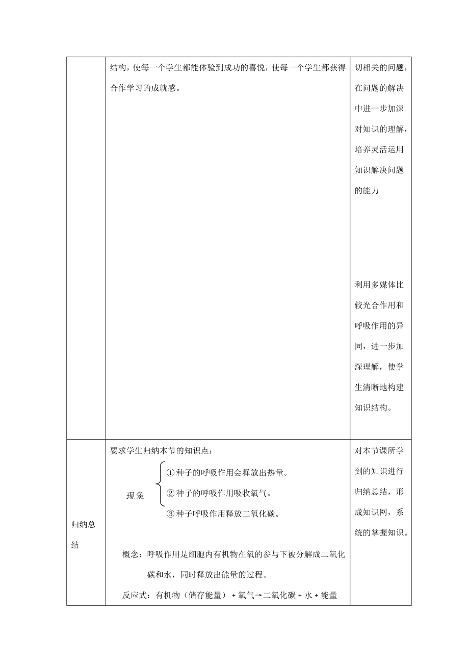 七年级生物上册2.1.4《绿色植物的呼吸作用》教案（新版）济南版（新版）济南版初中七年级上册生物教案.doc