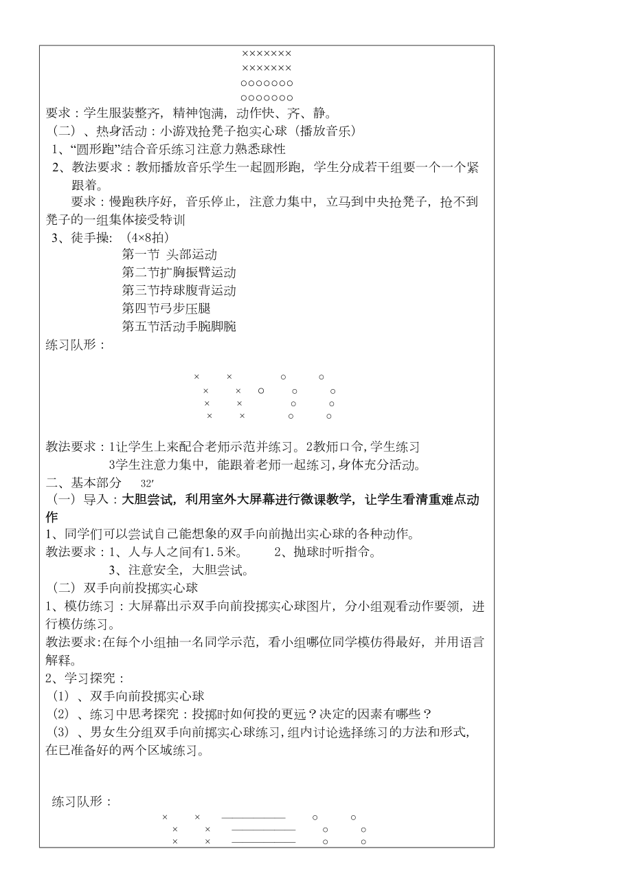 《双手头上前掷实心球》教案设计.doc