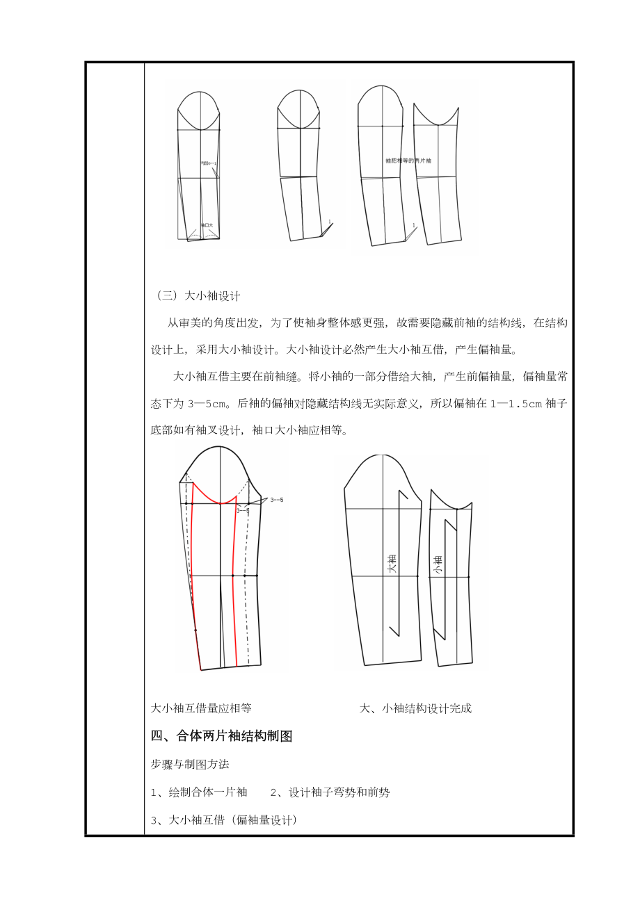 两片袖结构制图教案.doc