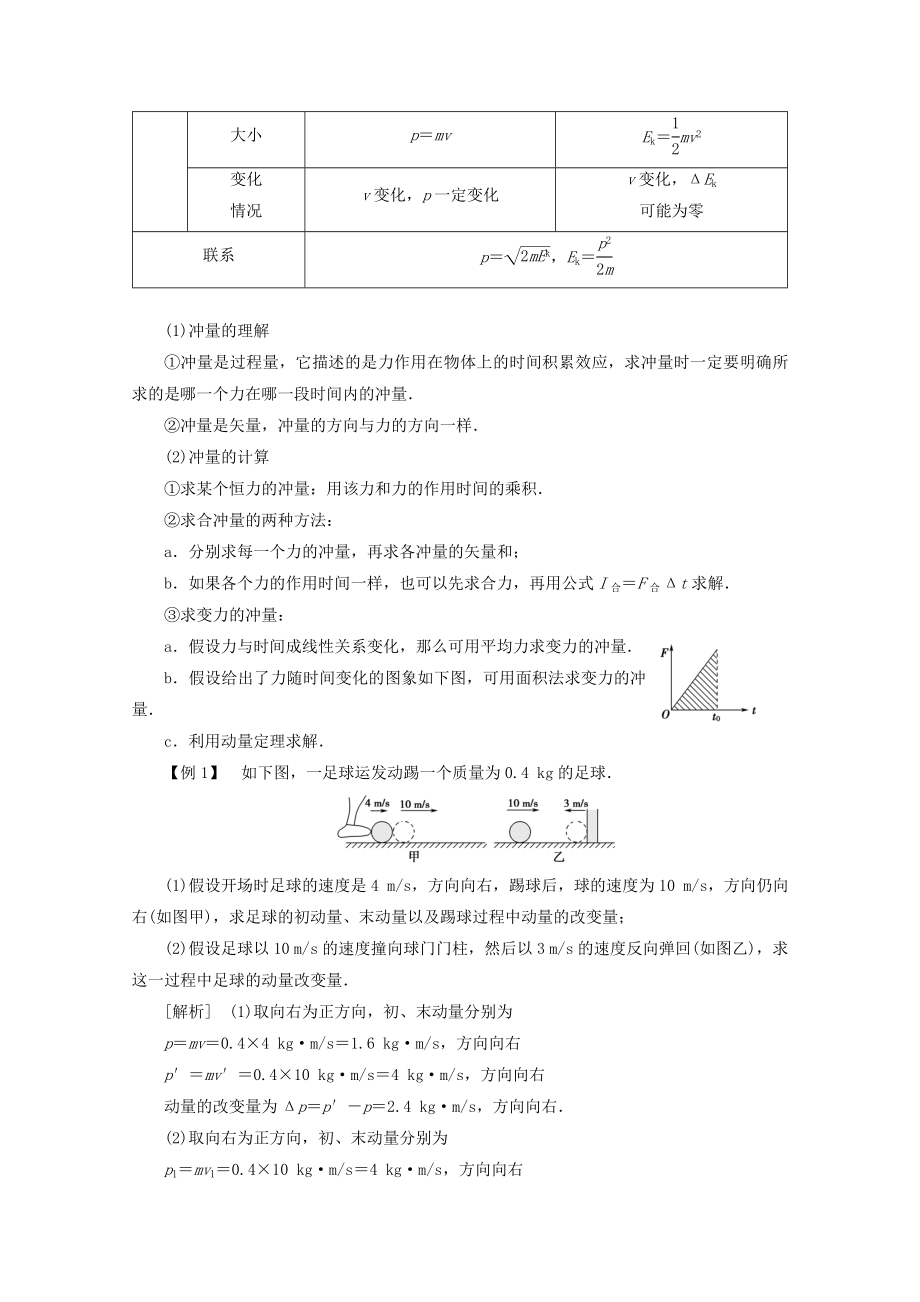 _2022高中物理第1章第2节动量动量守恒定律教案粤教版选修3_5.doc