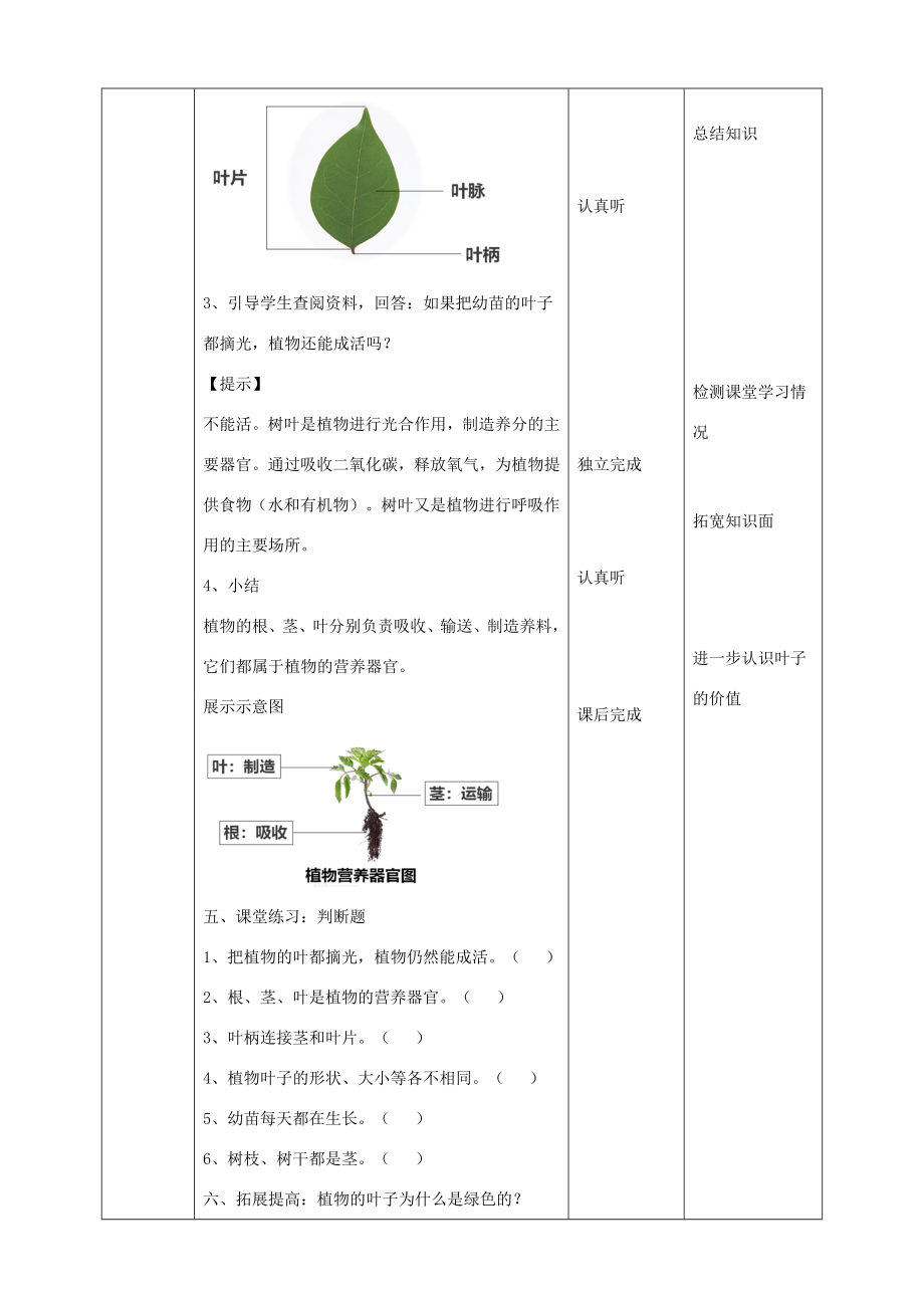 三年级科学下册第一单元植物的一生1.2《幼苗长大了》教学设计苏教版苏教版小学三年级下册自然科学教案.doc