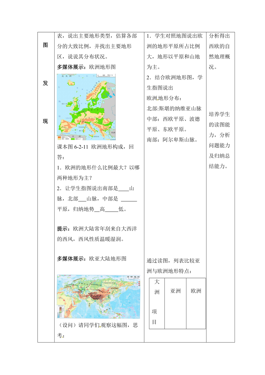 【商务星球版】7年级地理下册《活动课认识欧洲》教案2.doc