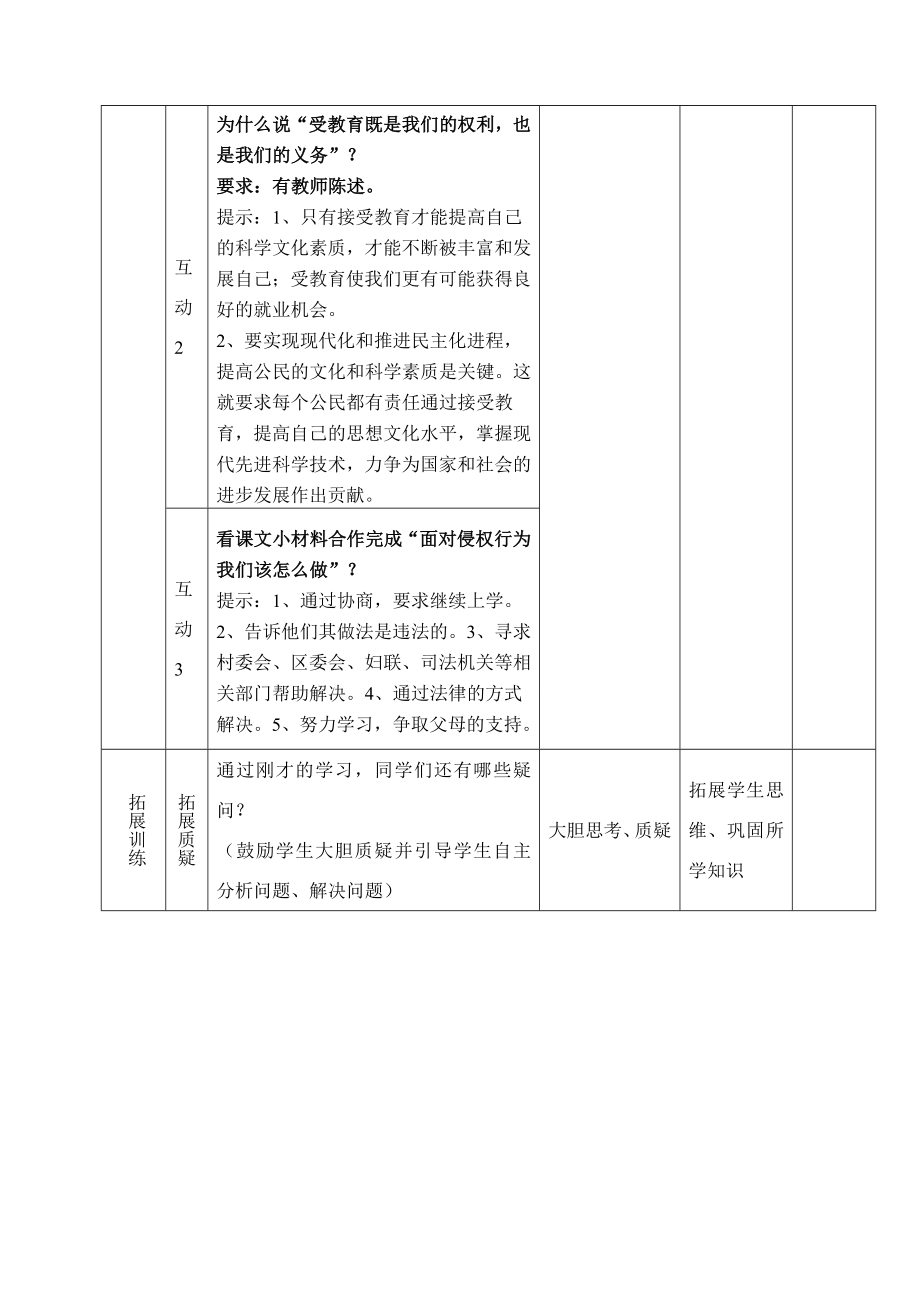 七年级政治上册谁都不能剥夺我们的受教育权教案人民版.doc