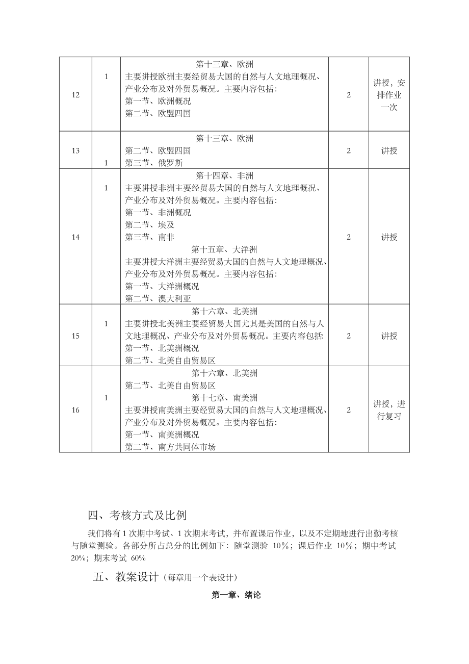 《国际贸易地理》课程教案.doc