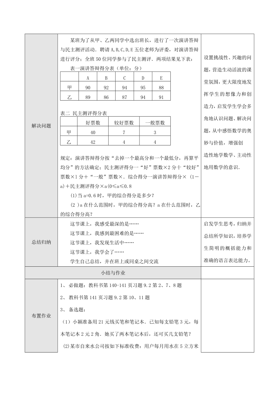 七年级数学下册9.2实际问题与一元一次不等式教案6人教版.doc