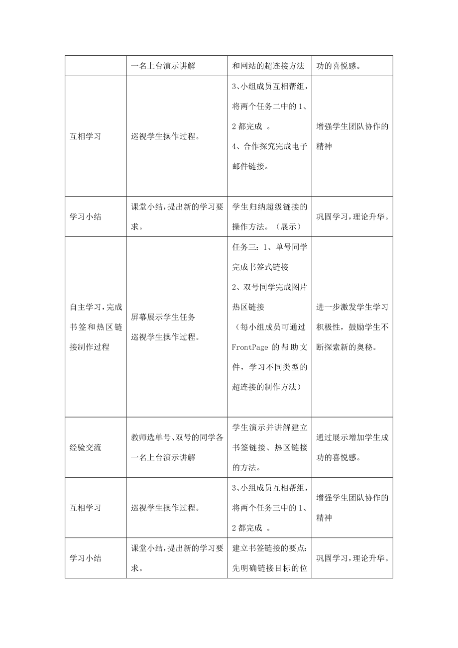 七年级信息技术网页中的超级链接教案青岛版.doc