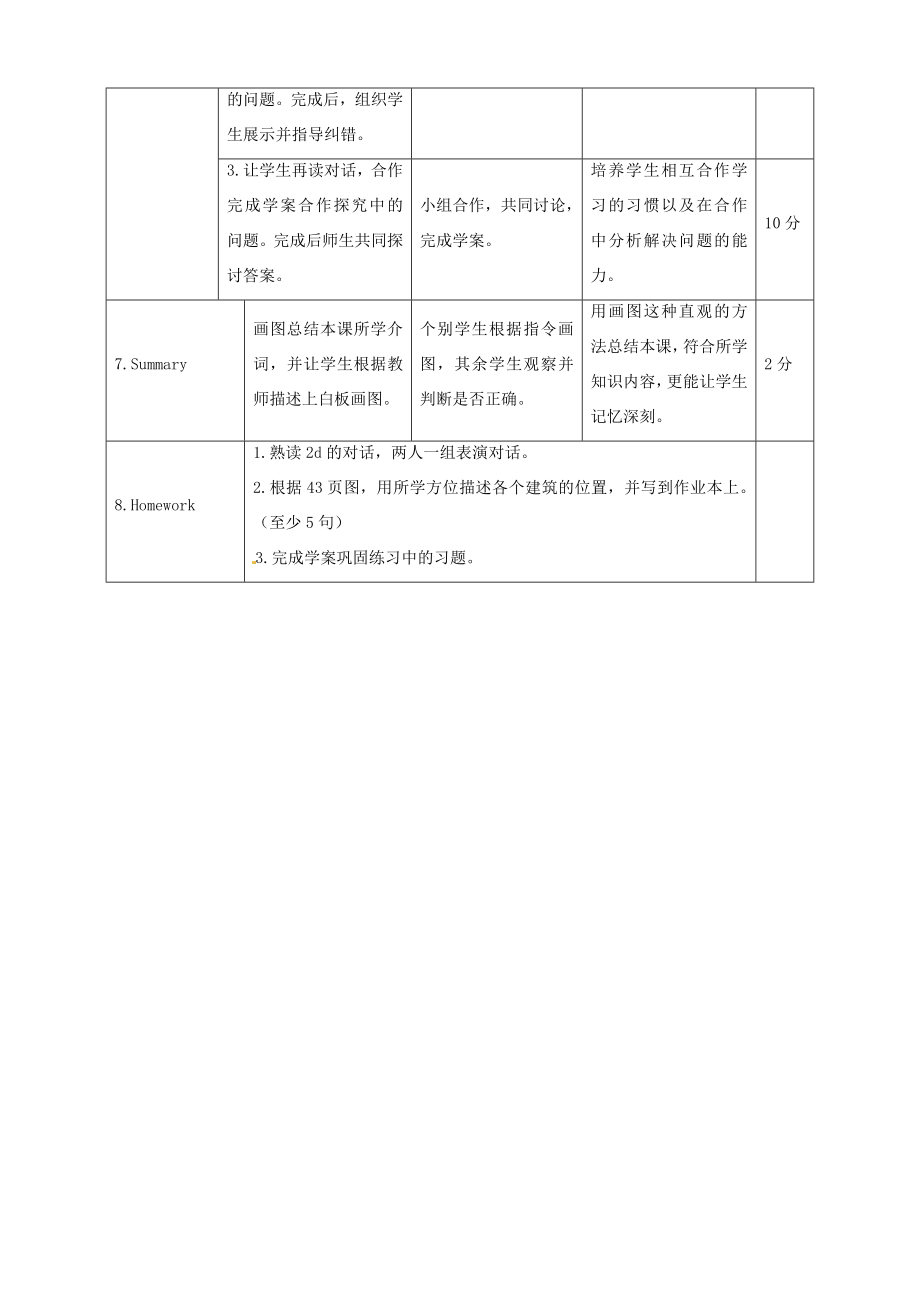 七年级英语下册《Unit8IsthereapostofficenearhereSectionA》教学设计（新版）人教新目标版（新版）人教新目标版初中七年级下册英语教案.doc