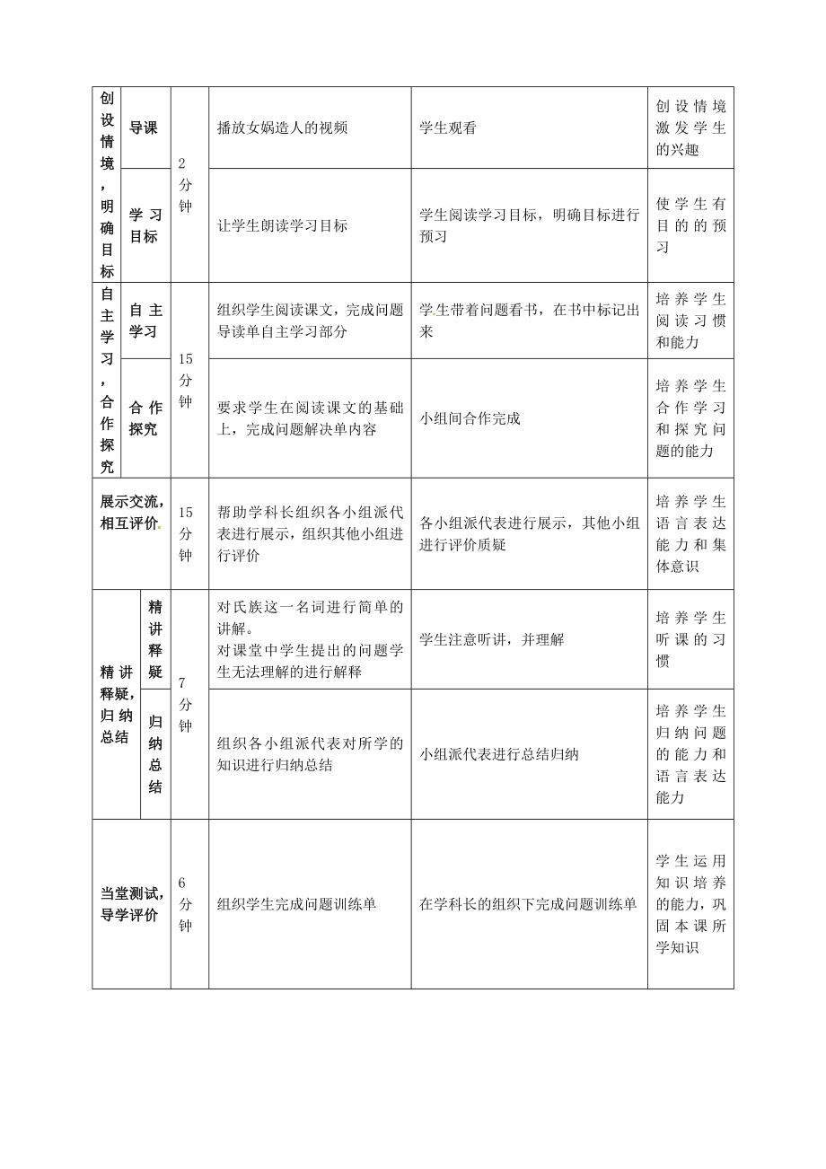 七年级历史上册第1课祖国境内的远古居民教学方案设计新人教版新人教版初中七年级上册历史教案.doc