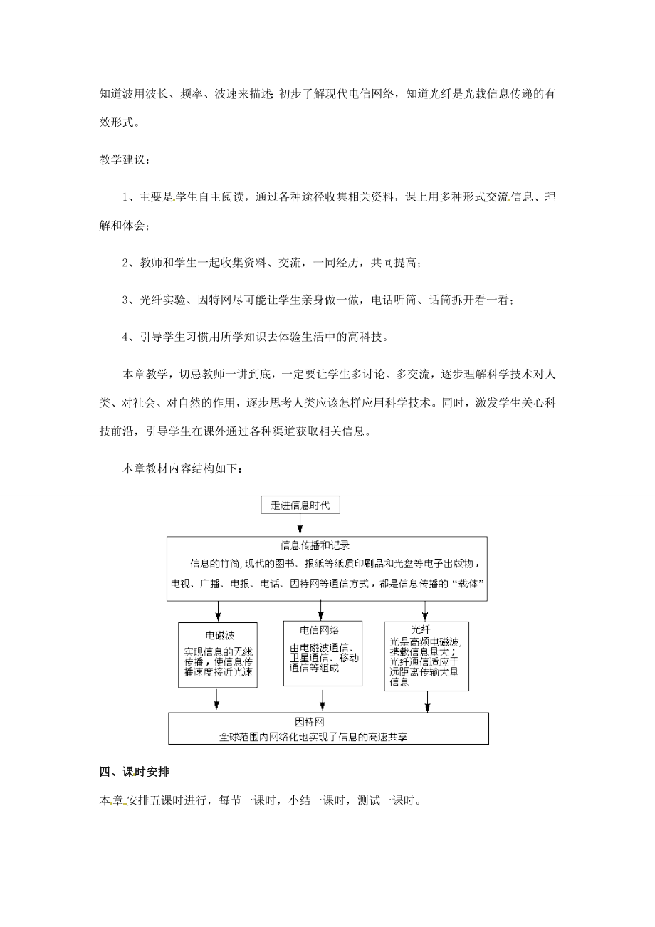 九年级物理第十八章走进信息时代（教案）沪科版.doc