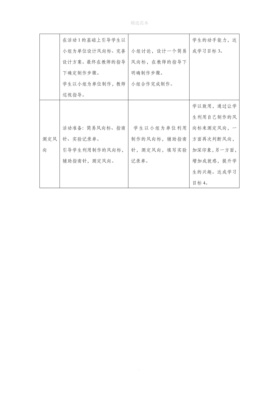 三年级科学上册第一单元小小气象员2辨认风向教学设计大象版.docx