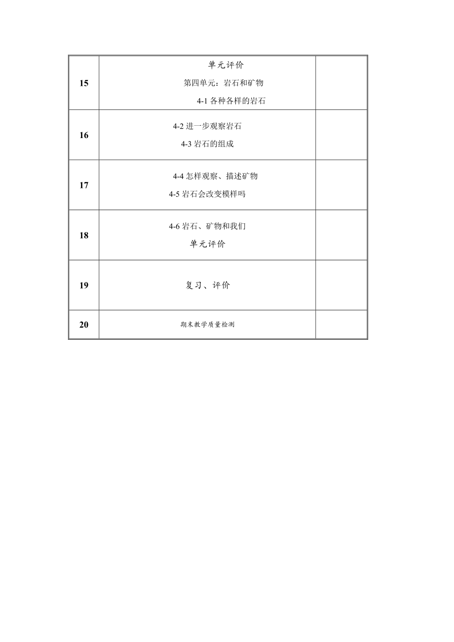 四年级上册科学学科教学计划.doc