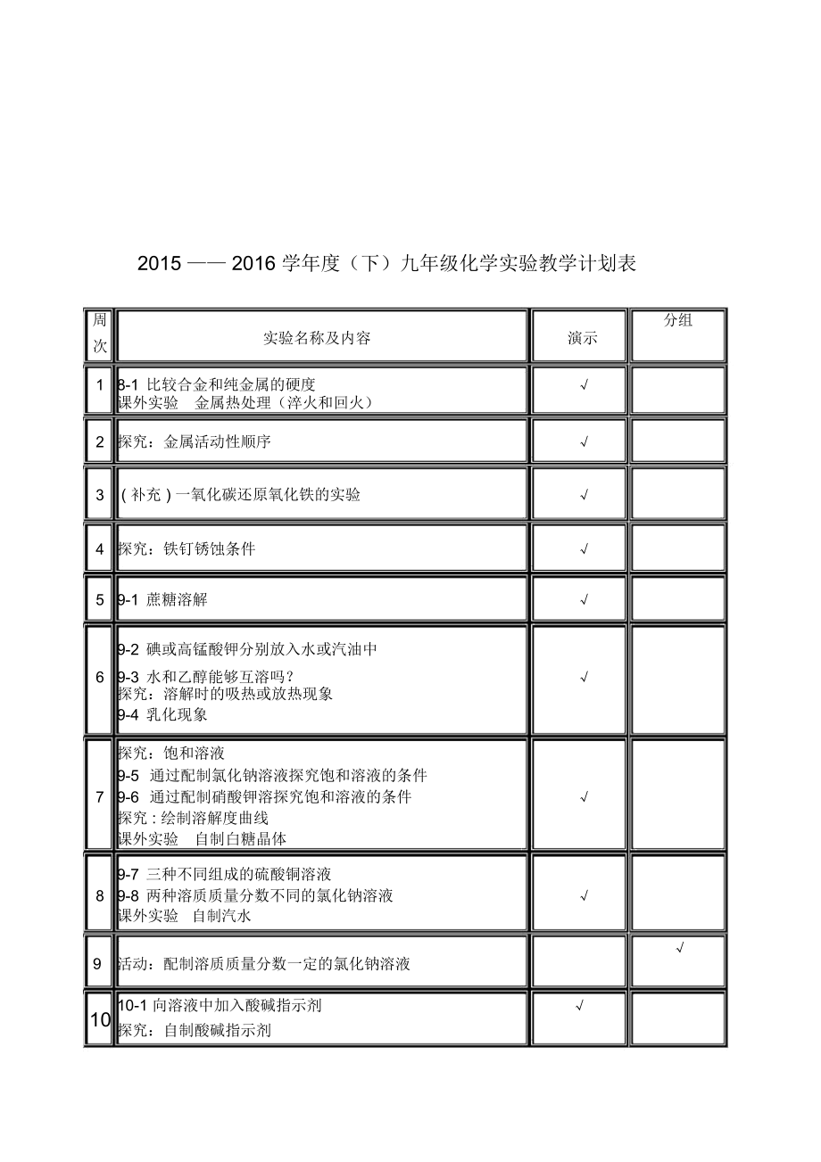 化学实验教学计划表(2).doc