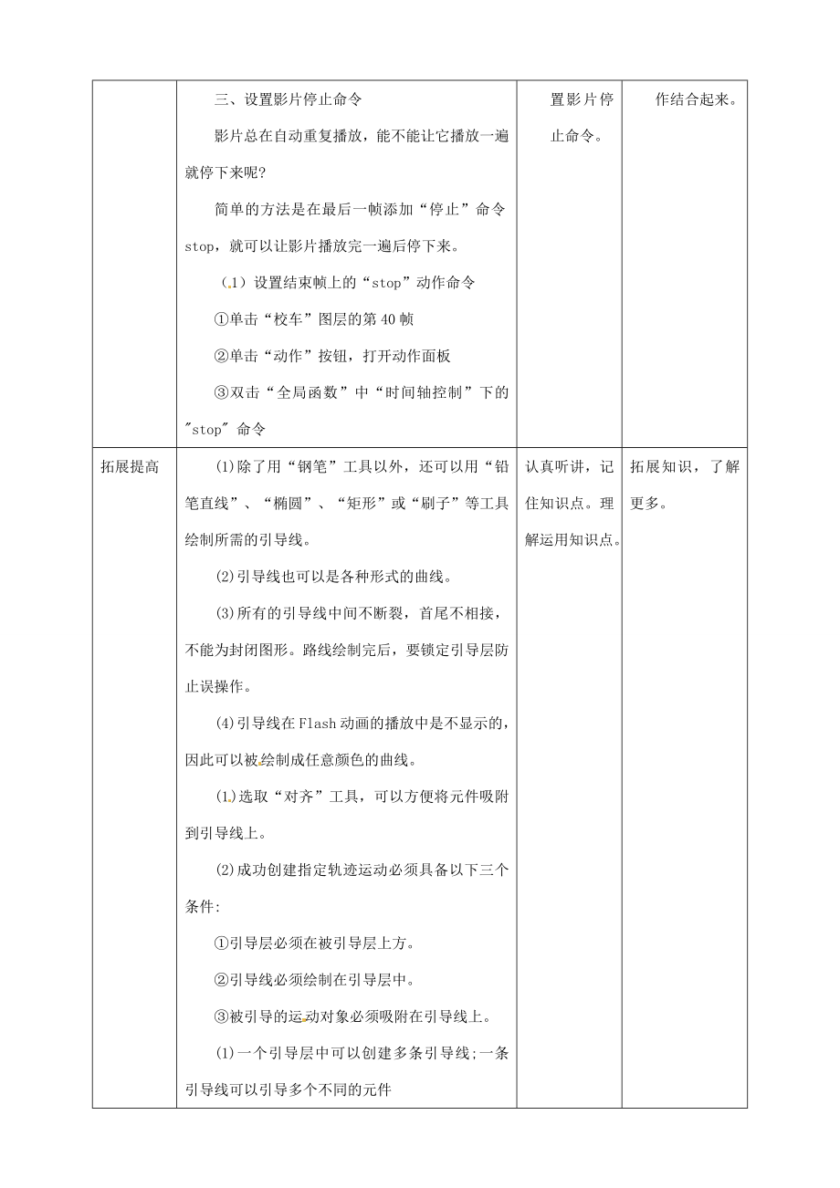 五年级信息技术上册第8课线路图上的图画—指定轨迹运动教案粤教版粤教版小学五年级上册信息技术教案.doc