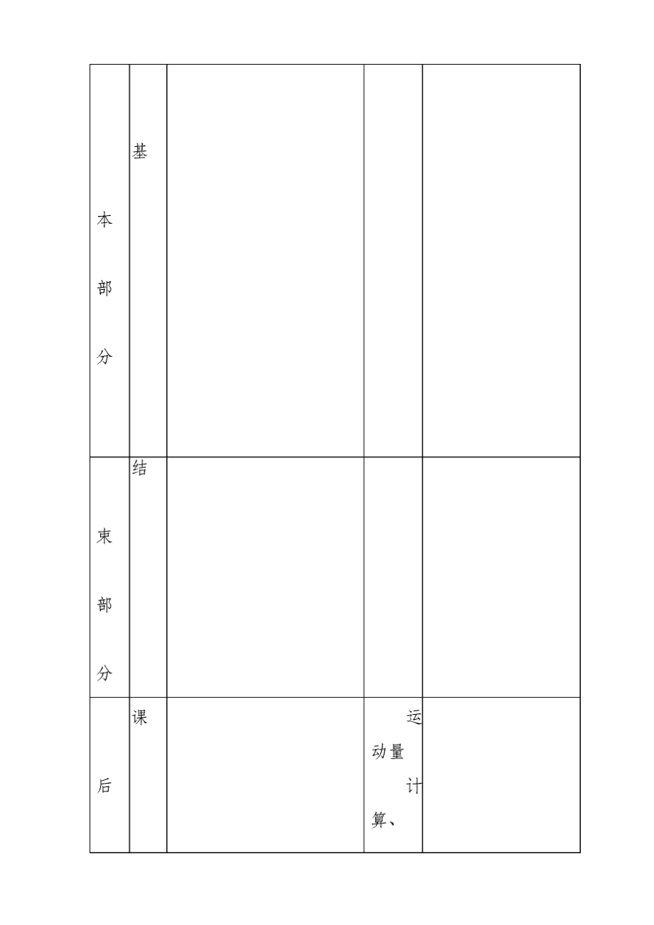 体育教学设计表格.doc