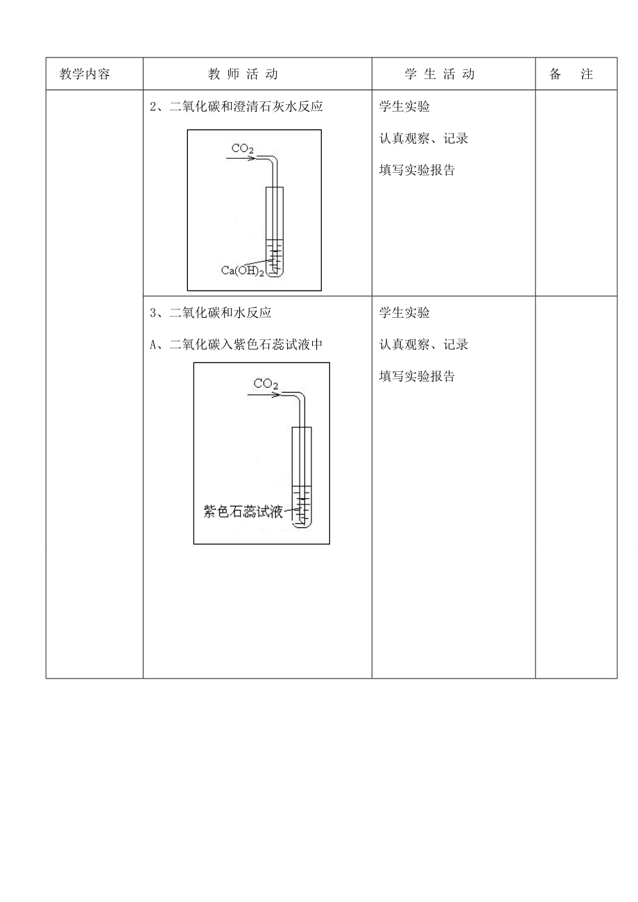 九年级化学上册2.3奇妙的二氧化碳教案（第二课时）沪教版.doc