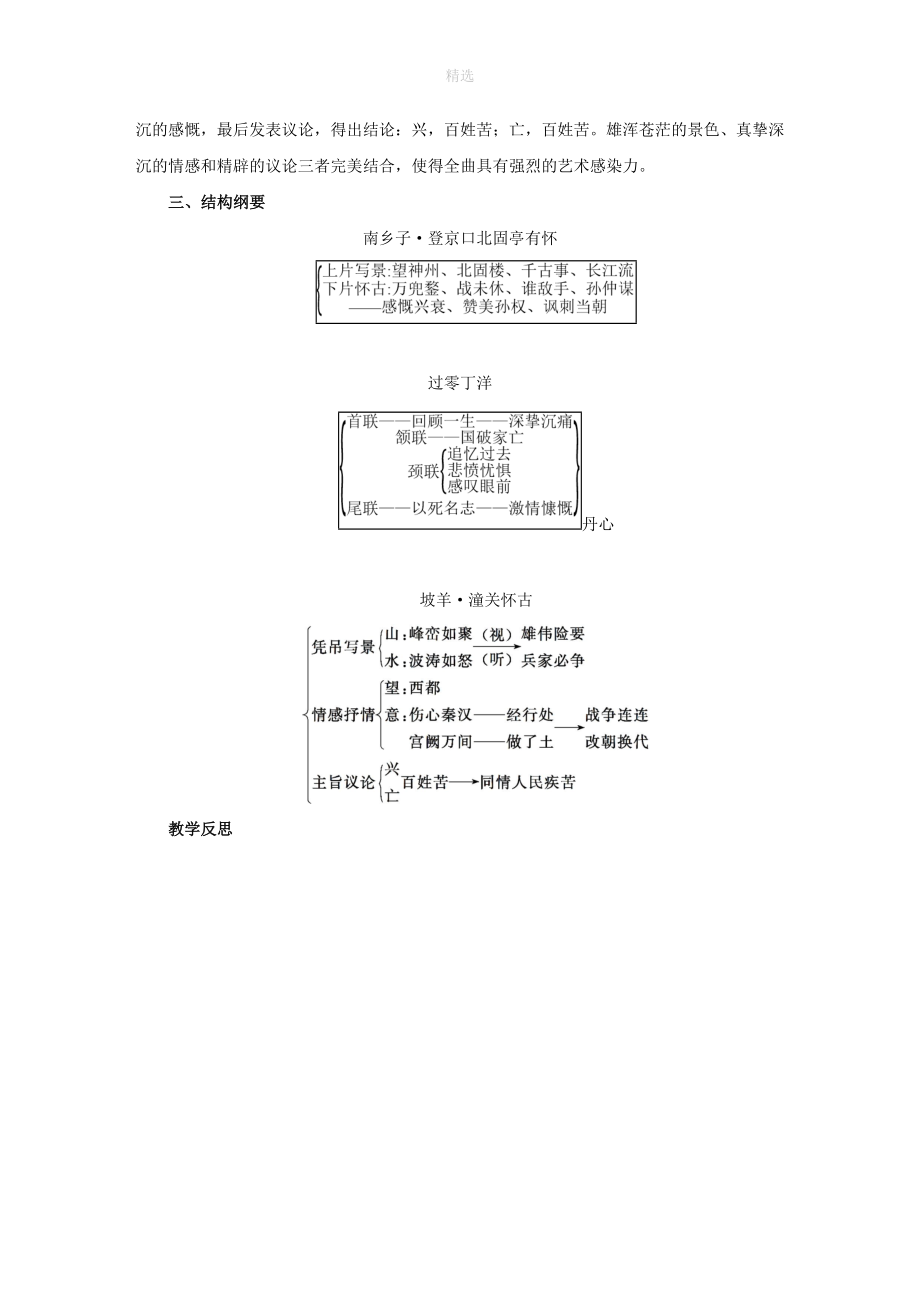 九年级语文下册第六单元23《诗词曲五首》教学过程设计新人教版.doc