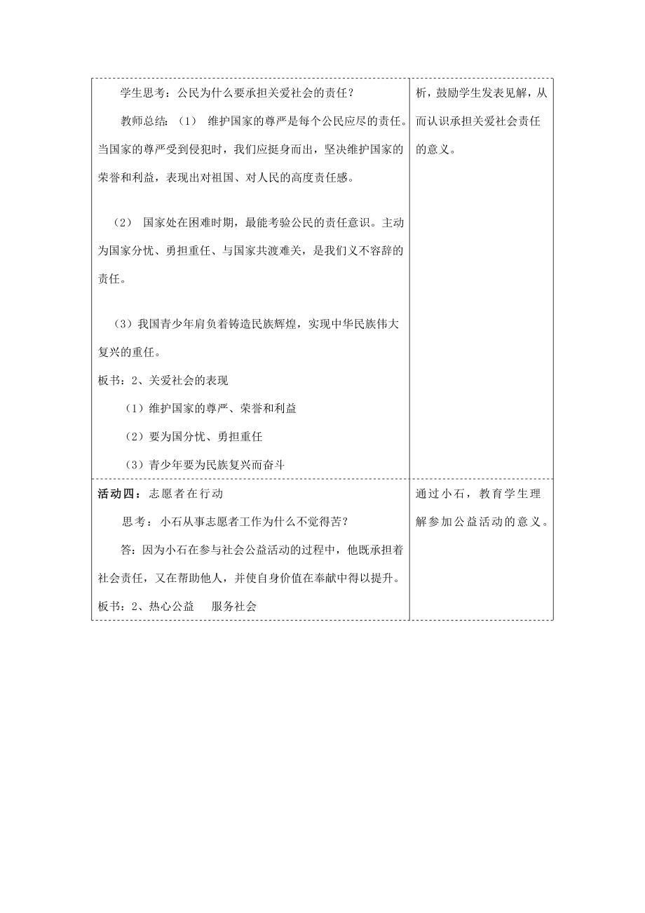 九年级政治第二课时课题承担对社会的责任教案人教新课标版.doc