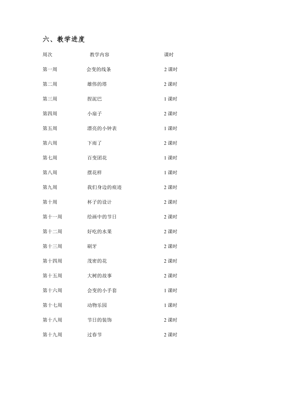 人美版二年级上册美术教学计划.doc