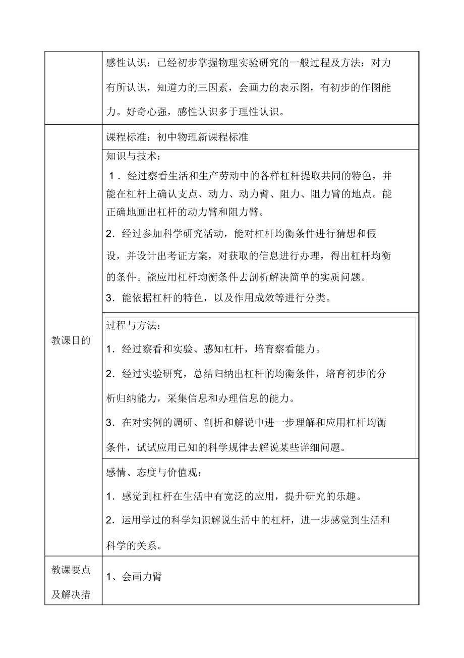 初中物理教学学习方案.doc