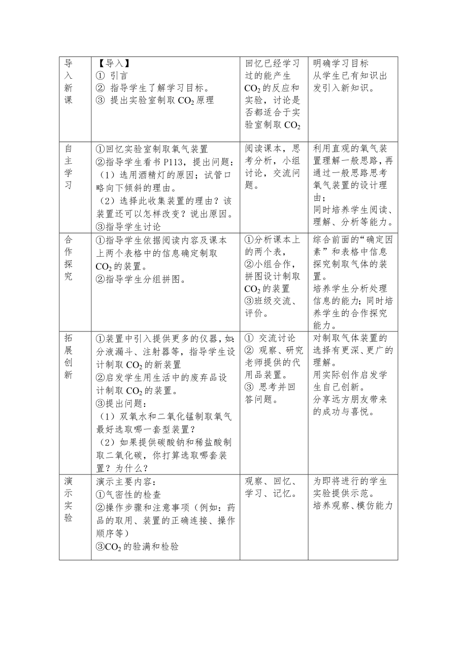 二氧化碳制取的研究教学设计全国优质课获奖.doc