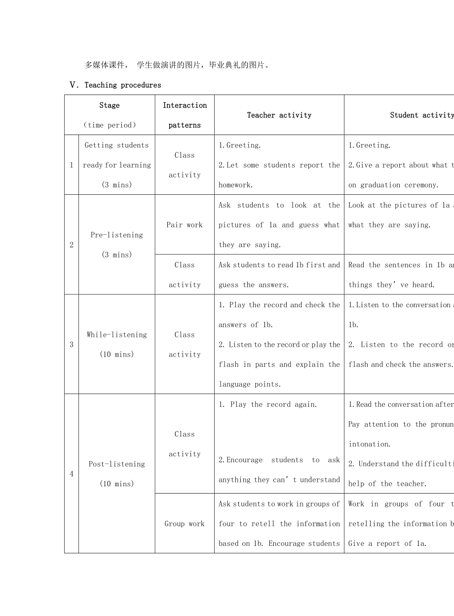 九年级英语下册Unit6EntertainmentandFriendshipTopic3IwillrememberourfriendshipforeverSectionB教学案例设计（新版）仁爱版（新