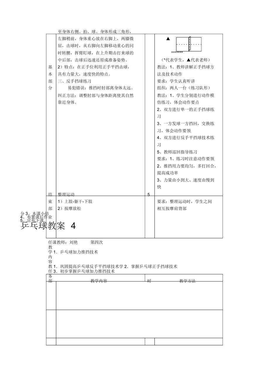 乒乓球兴趣课教案(4).doc