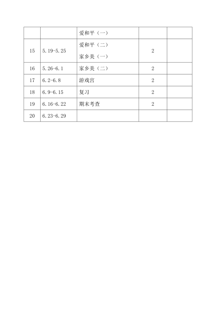 三年级音乐下册教学进度表.doc