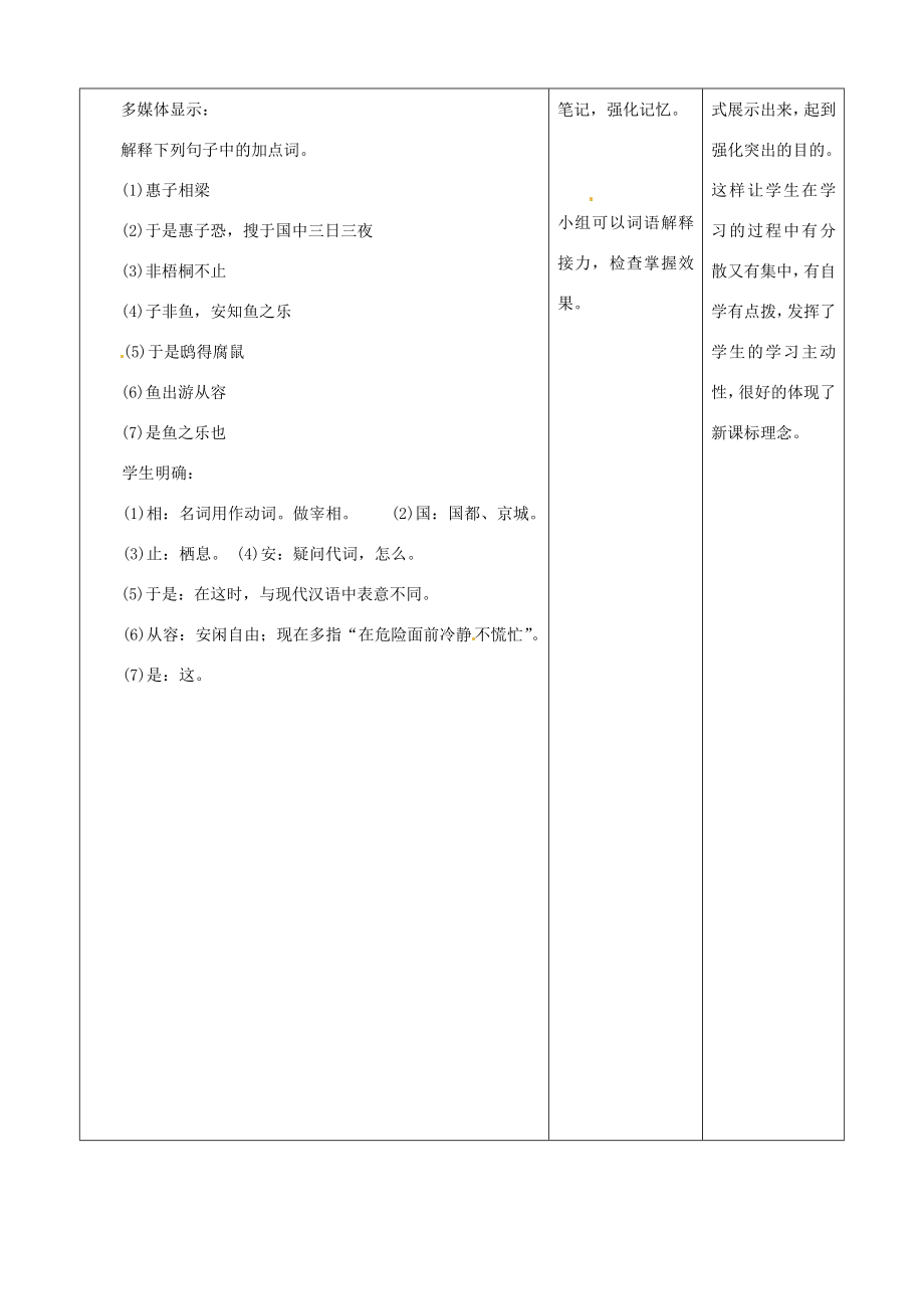 九年级语文下册20《庄子》故事二则教案新人教版新人教版初中九年级下册语文教案.doc